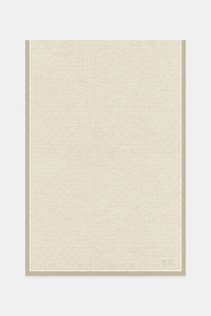 Vakko Twill İpek Şal - Helezon Monogram - Bej