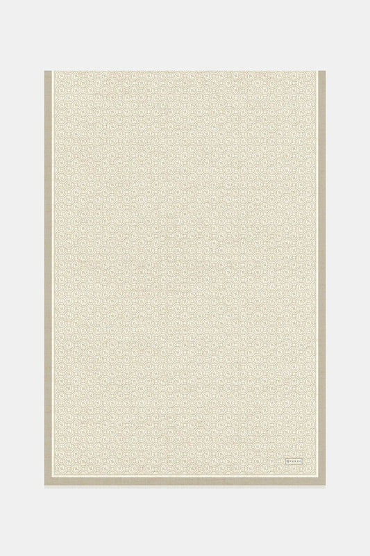 Vakko Twill İpek Şal - Helezon Monogram - Bej