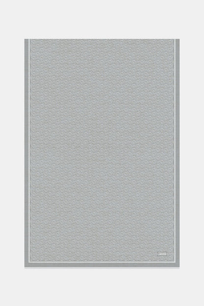 Vakko Twill İpek Şal - Helezon Monogram - Gümüş