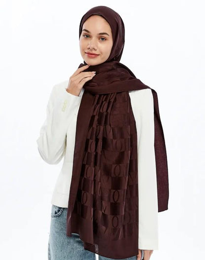 Valentino Orlandi Alia Şal - Dama Desenli - Bordo
