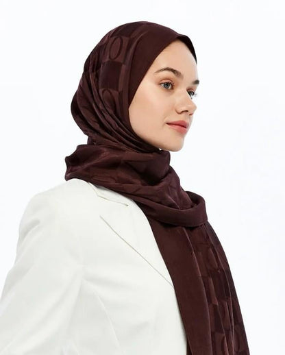 Valentino Orlandi Alia Şal - Dama Desenli - Bordo