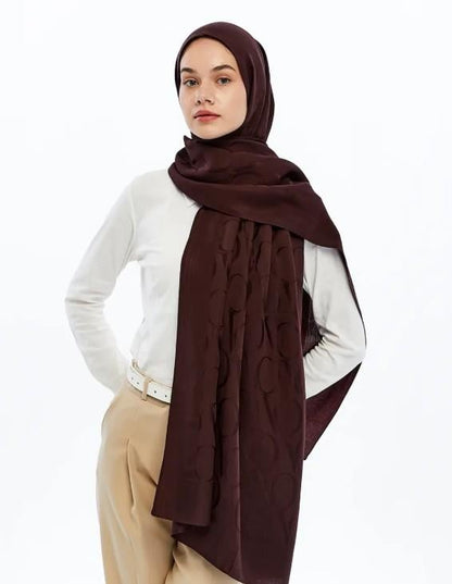 Valentino Orlandi Alia Şal - VO Motif Desen - Bordo