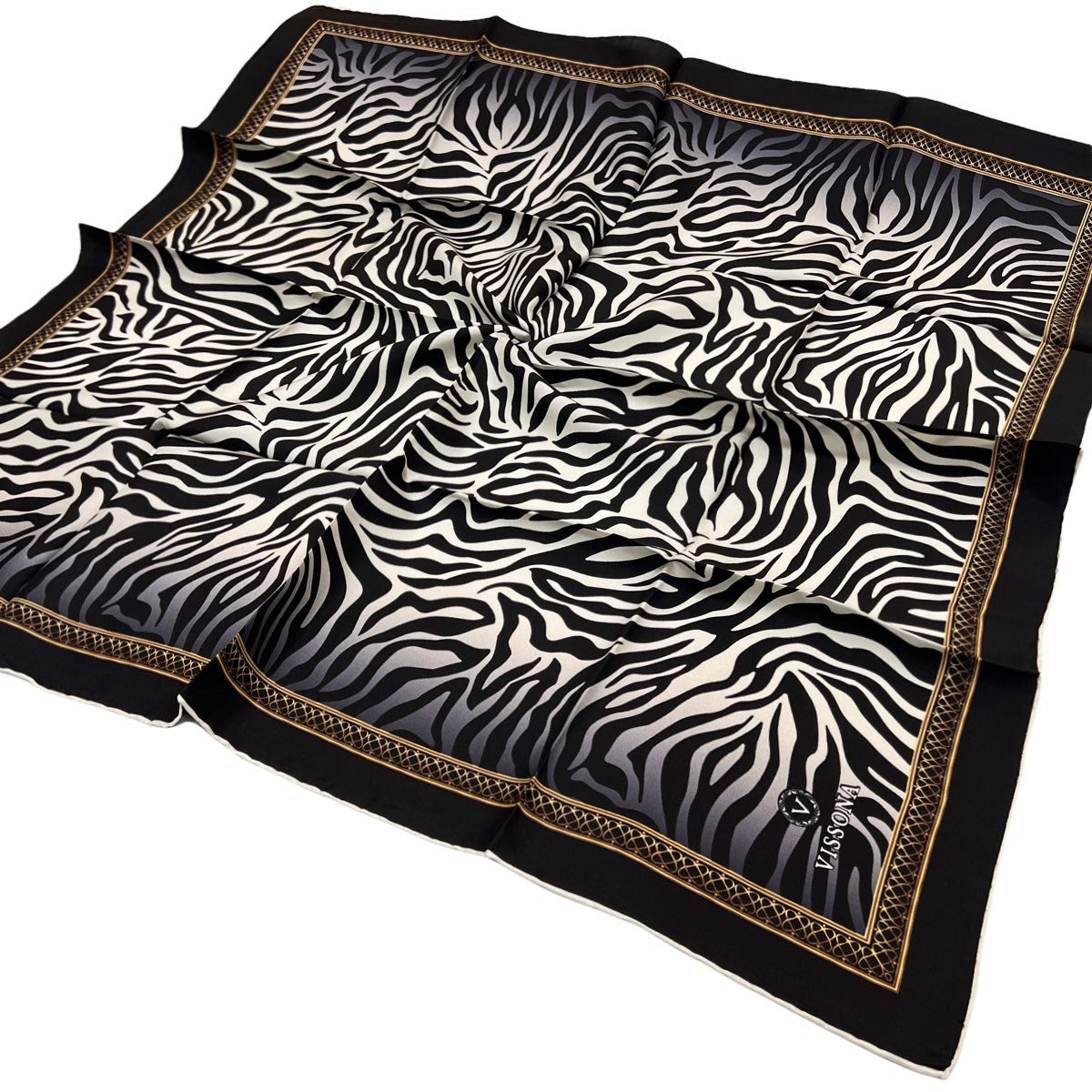 Vissona Twill İpek Eşarp - 10633 - 0001-0003