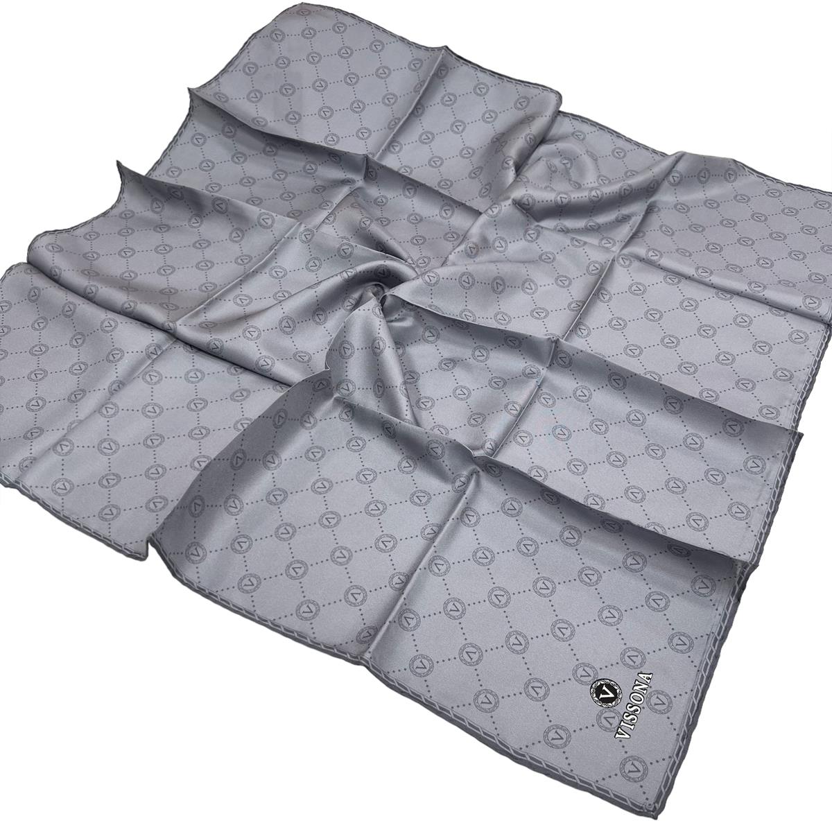 Vissona Twill İpek Eşarp - 52033 - 0029 Füme