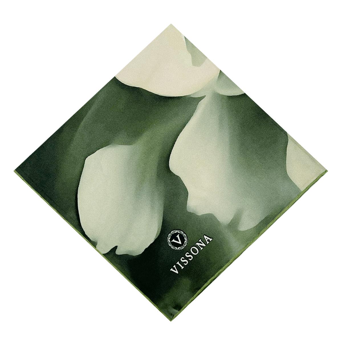 Vissona Twill İpek Eşarp - 61015 - 0037 Haki