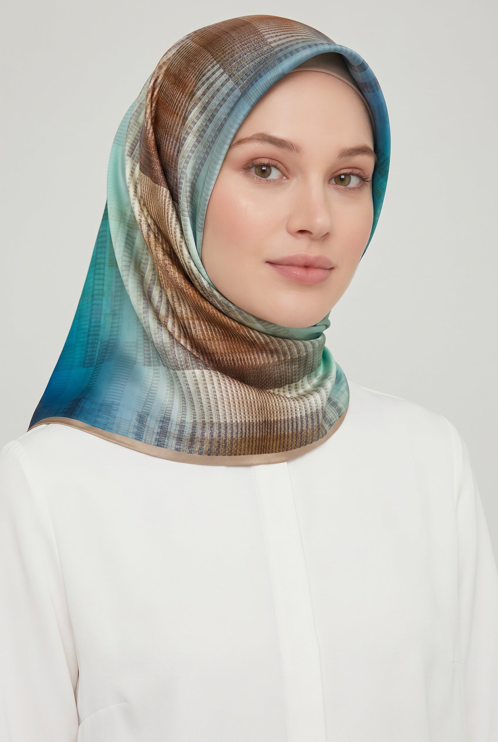 Armine Sport Twill Eşarp - 8014-06 Petrol