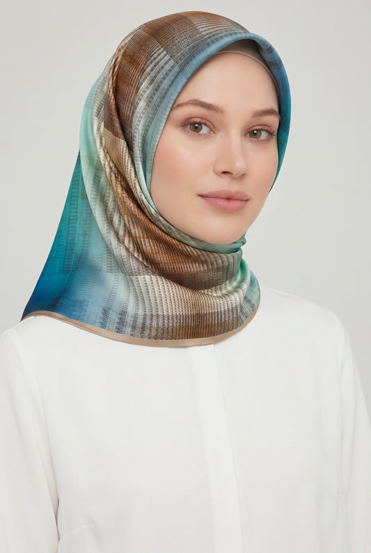 Armine Sport Twill Eşarp - 8014-06 Petrol