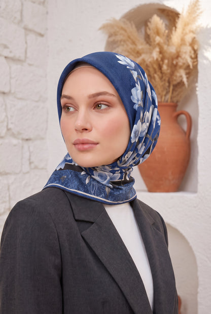 Armine Sport Twill Eşarp - 8532-104 Lacivert